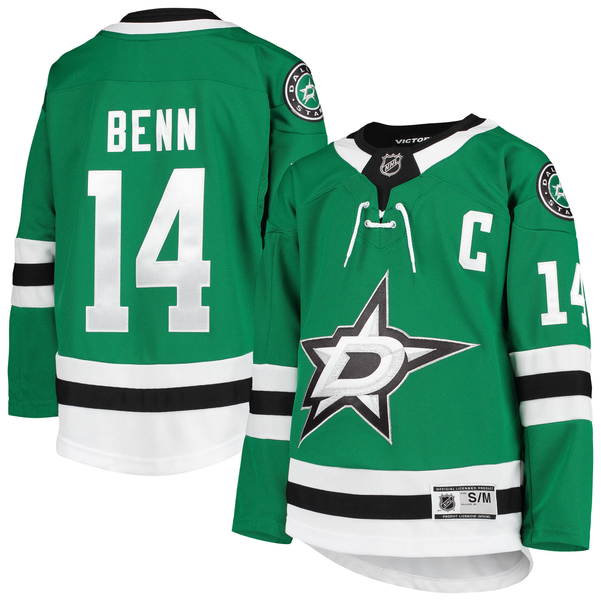 Dallas Stars Jamie Benn Kelly Green Home Premier Player NHL Jersey Youth