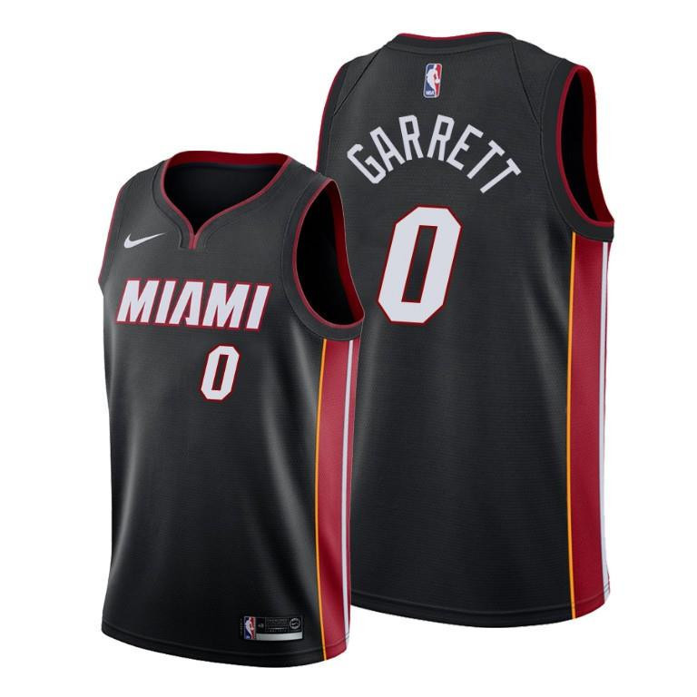 Marcus Garrett 0 Miami Heat Icon Edition Black NBA Jersey Men's