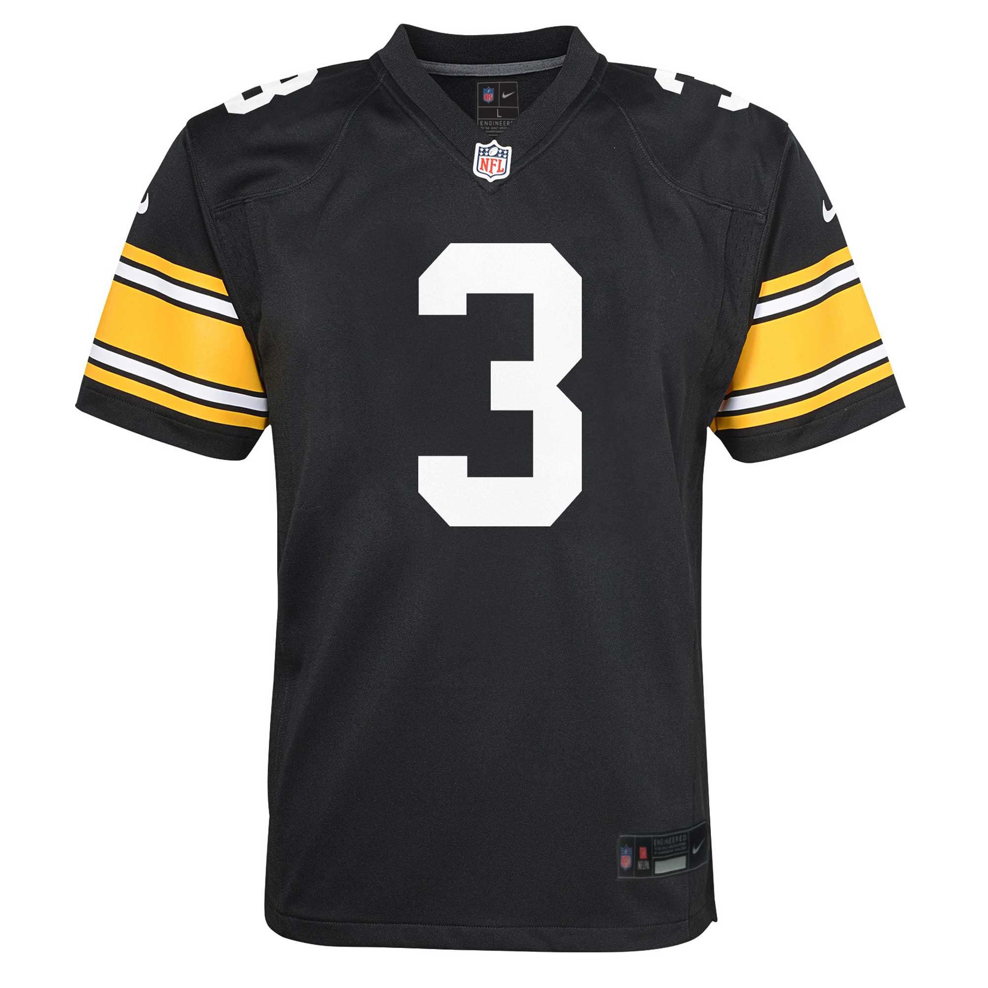 Pittsburgh Steelers Russell Wilson Black Alternate Player Game NFL Jersey Youth