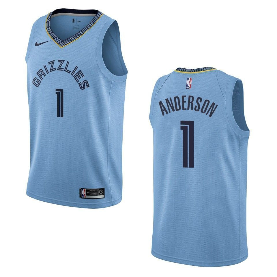 Memphis Grizzlies 1 Kyle Anderson Statement Swingman Blue NBA Jersey Men's