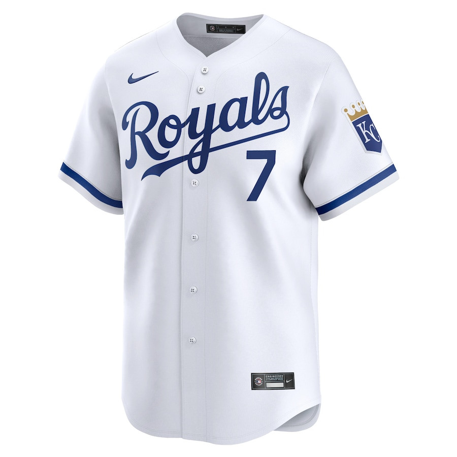 Bobby Witt Jr. 7 Kansas City Royals Home Limited Player White MLB Jersey Men's