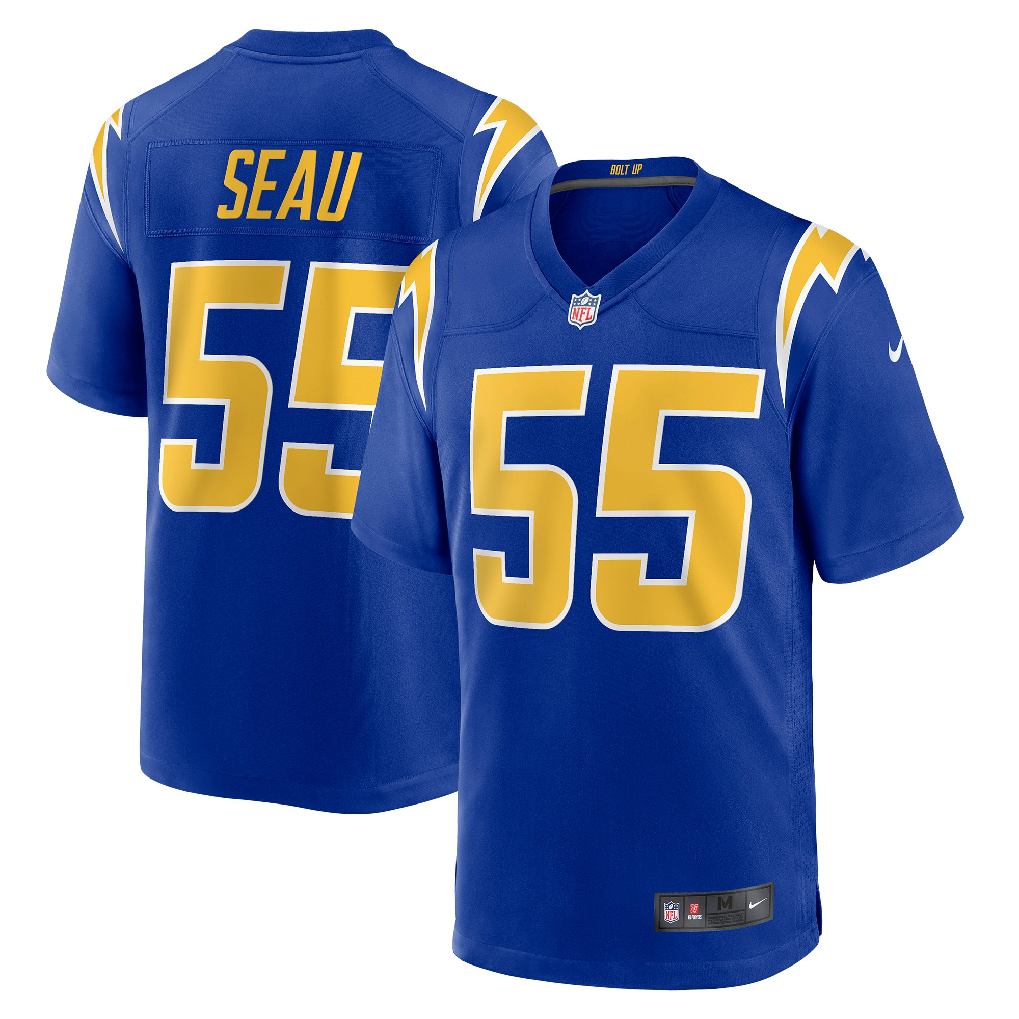 Los Angeles Chargers Junior Seau Royal Retired Player Alternate Game NFL Jersey Men's