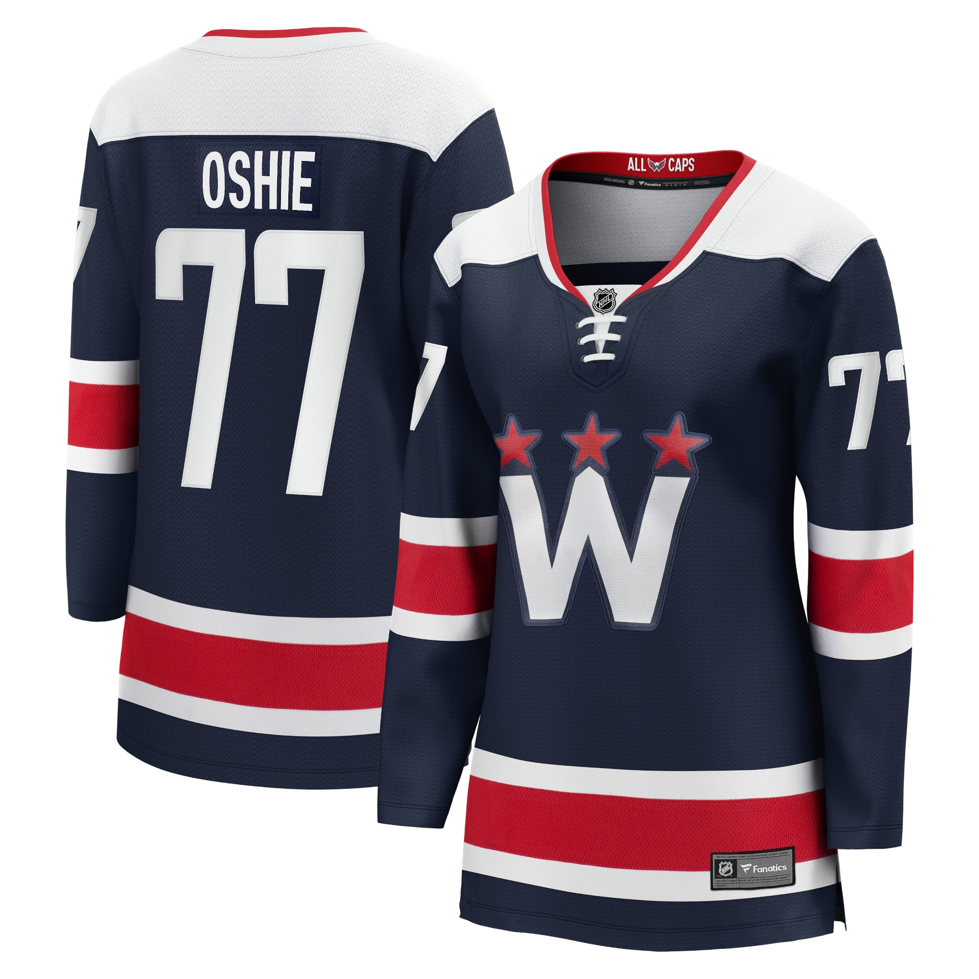 Washington Capitals TJ Oshie Navy Alternate Premier Breakaway Player NHL Jersey Women's