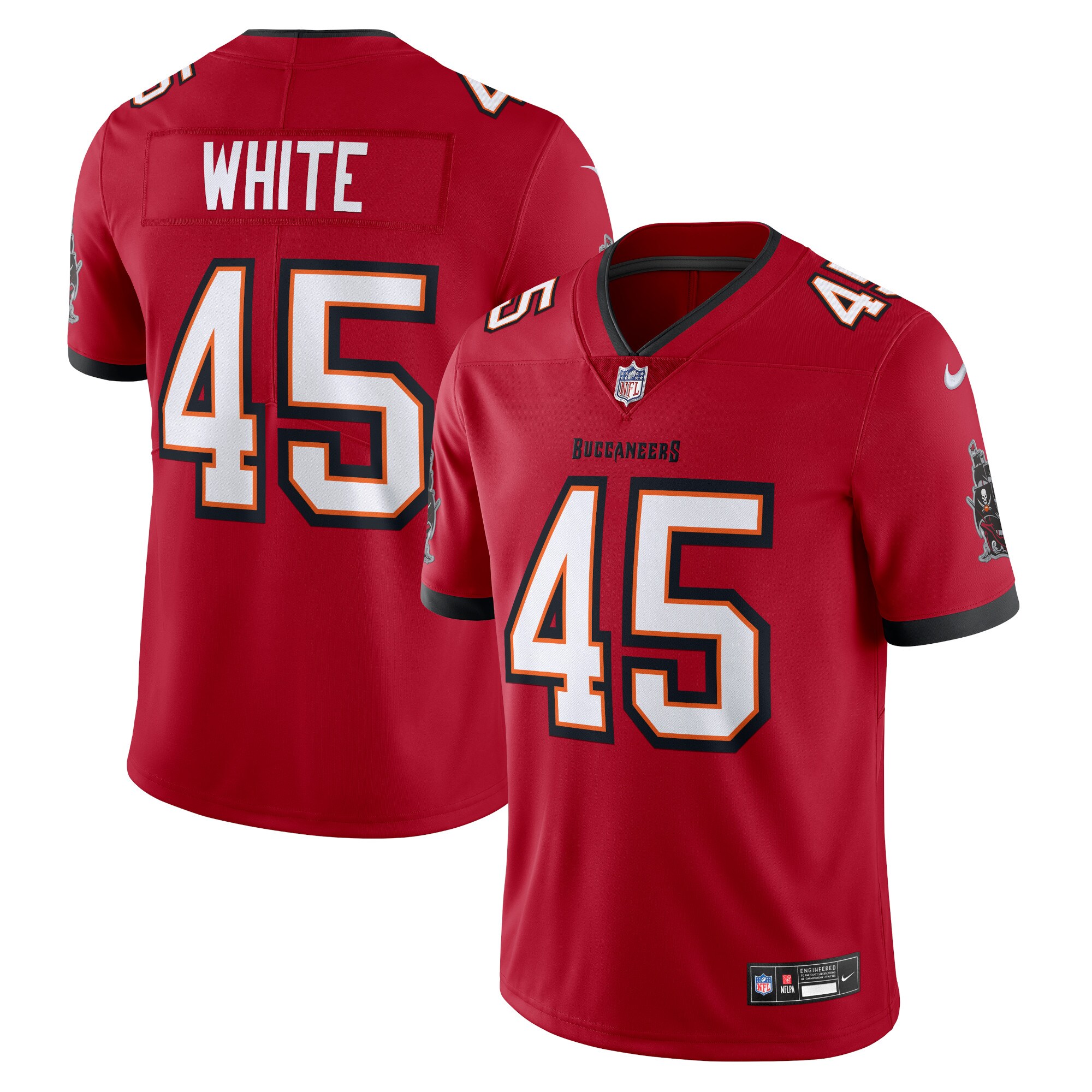 Tampa Bay Buccaneers Devin White Red Vapor Untouchable Limited NFL Jersey Men's