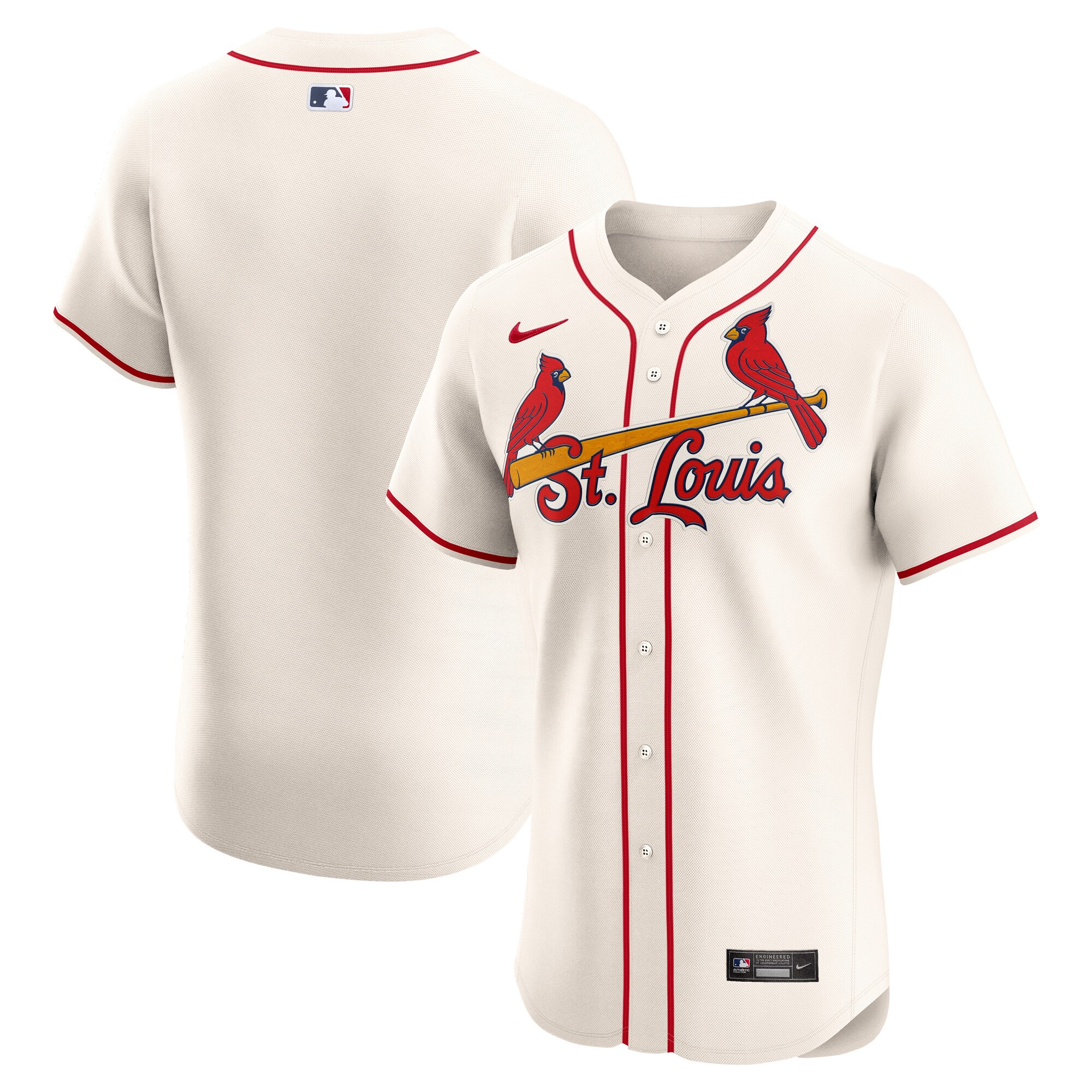 St. Louis Cardinals Cream Alternate Elite MLB Jersey Men's