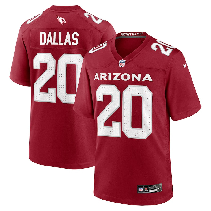 DeeJay Dallas 20 Arizona Cardinals Team Game Cardinal NFL Jersey Men's