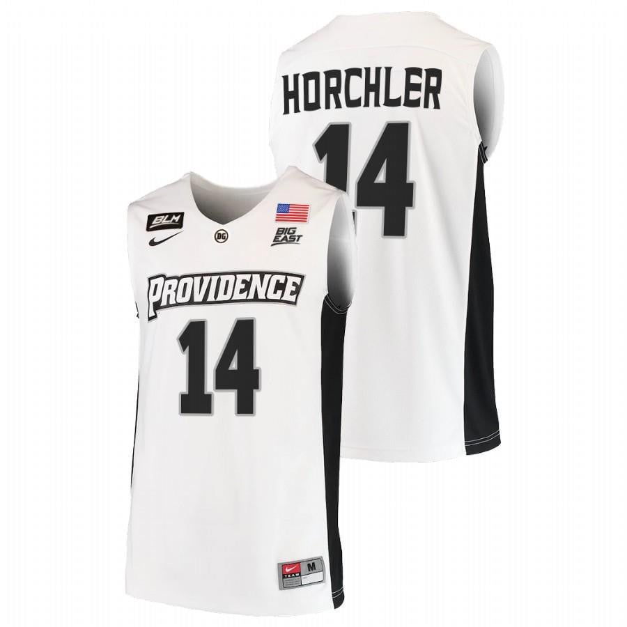 Noah Horchler 14 Providence Friar White College BLM. NCAA Jersey Men's