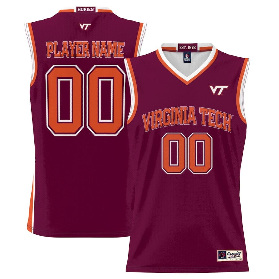Virginia Tech Hokies NIL Custom Maroon NCAA Jersey Men's