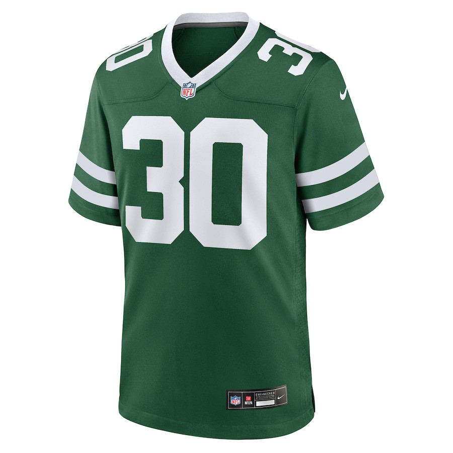 Michael Carter II 30 New York Jets Team Game Legacy Green NFL Jersey Men's