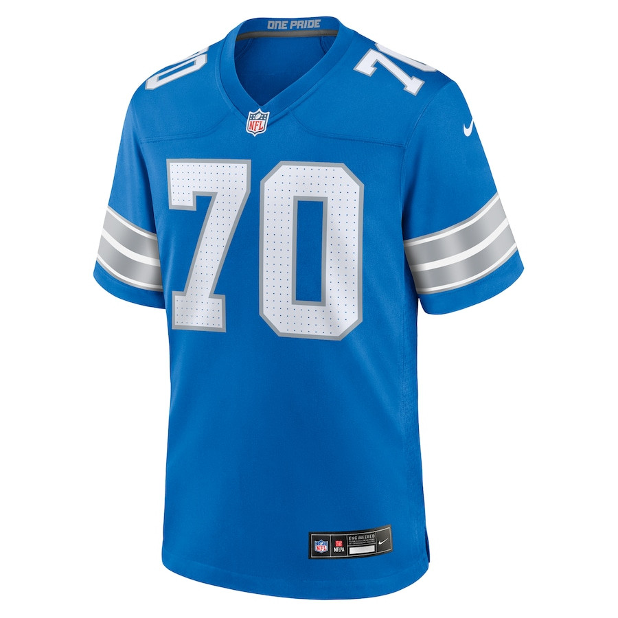 Dan Skipper 70 Detroit Lions Team Game Blue NFL Jersey Men's