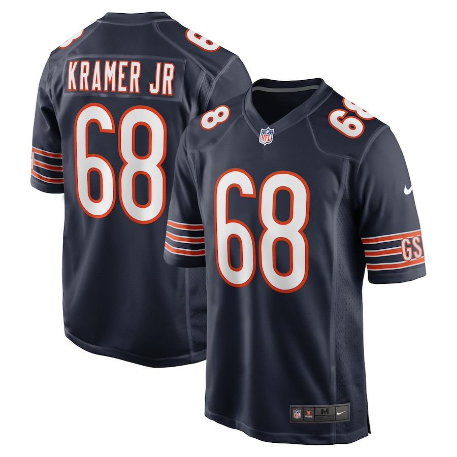 Doug Kramer Jr. 68 Chicago Bears Game Navy NFL Jersey Men's