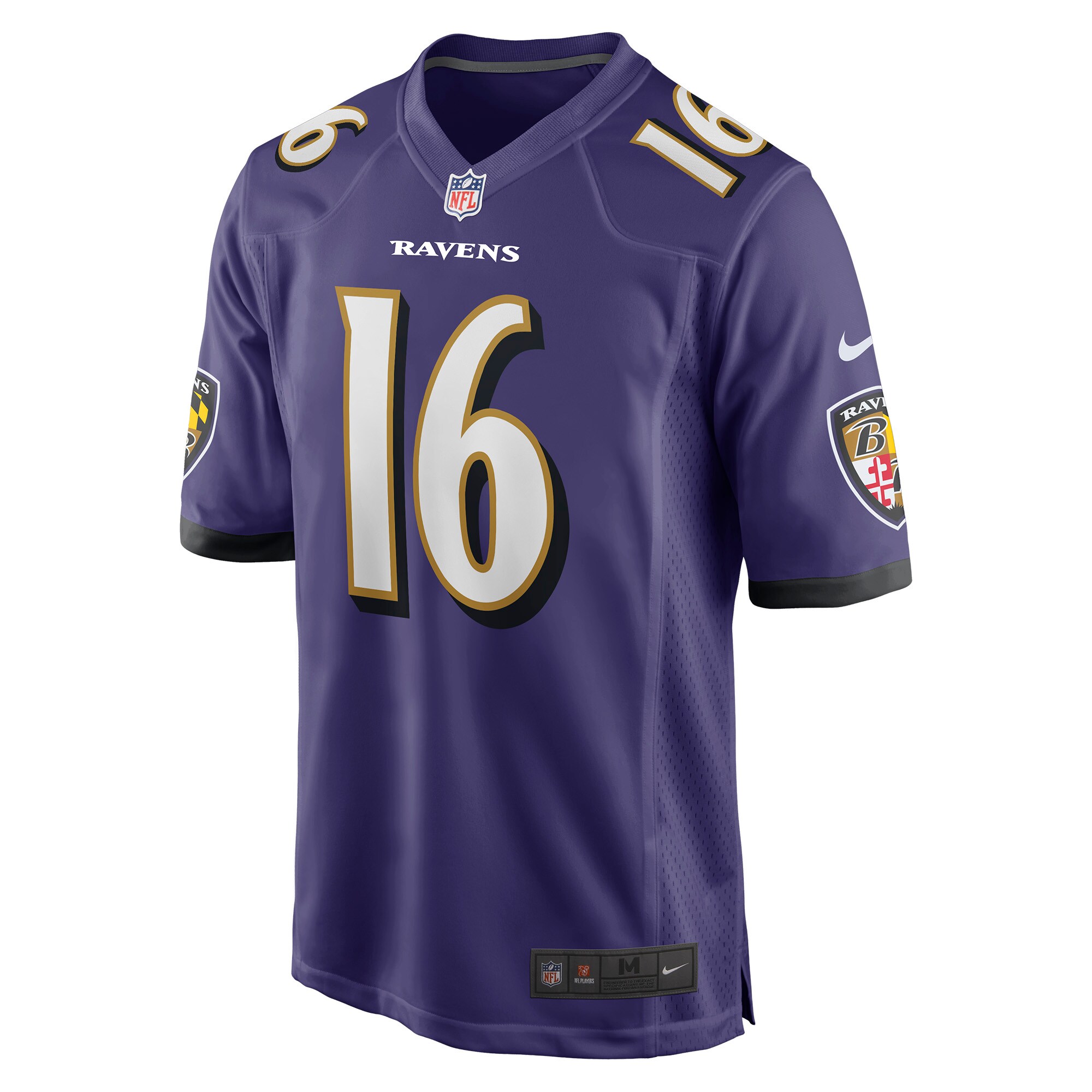 Baltimore Ravens Tylan Wallace Purple Game NFL Jersey Men's