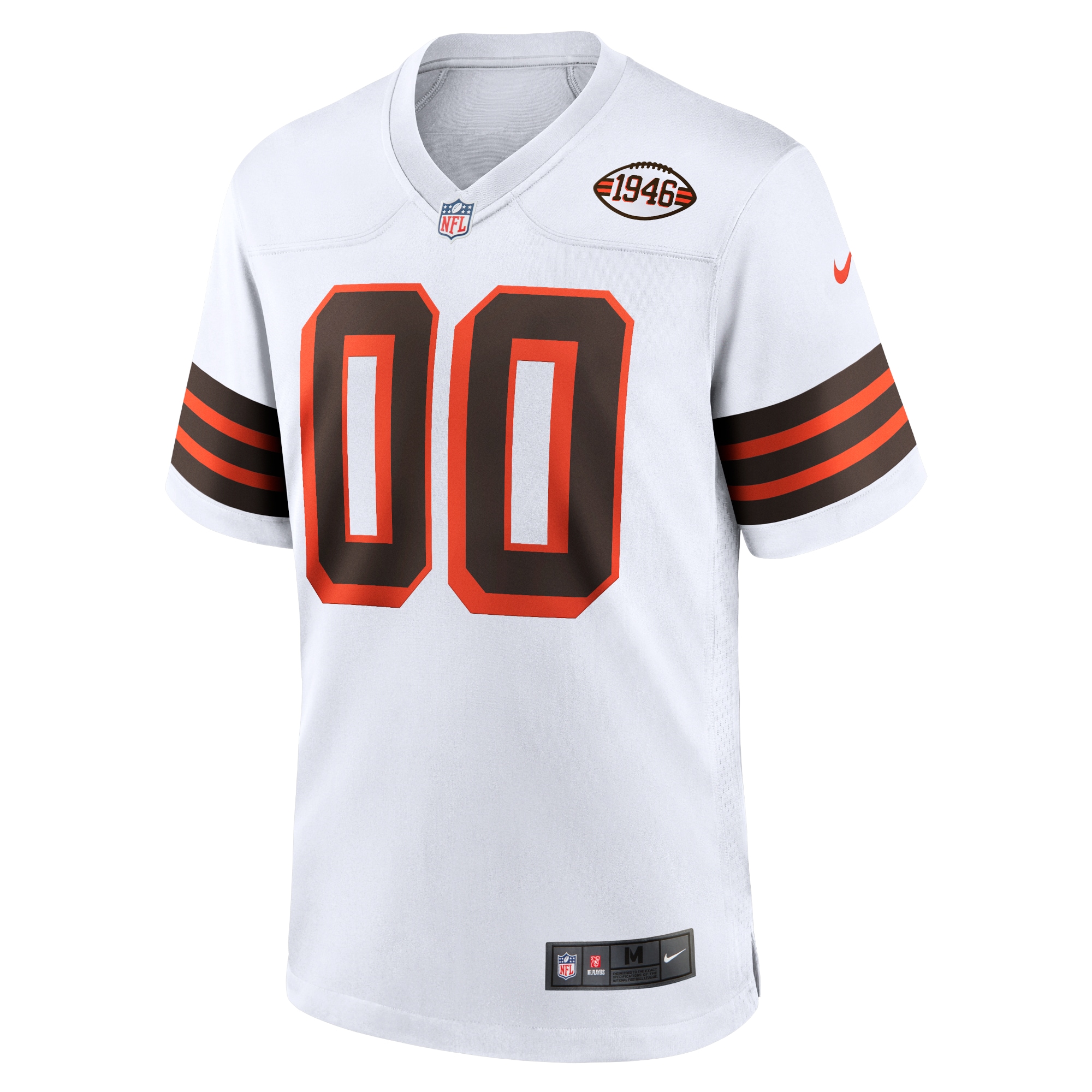 Cleveland Browns White 1946 Collection Alternate Custom NFL Jersey Men's