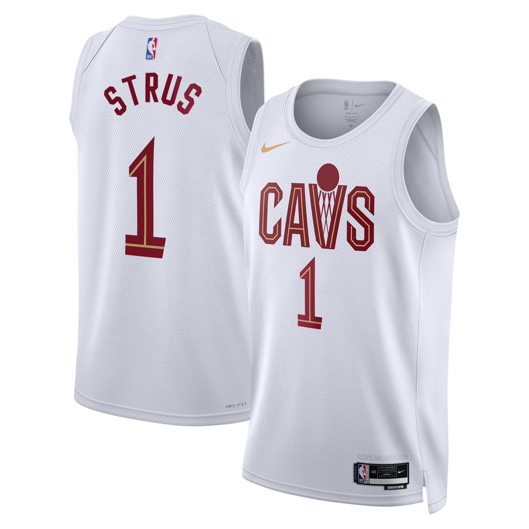 Cleveland Cavaliers Association Edition Swingman White Max Stru Unisex NBA Jersey Unisex