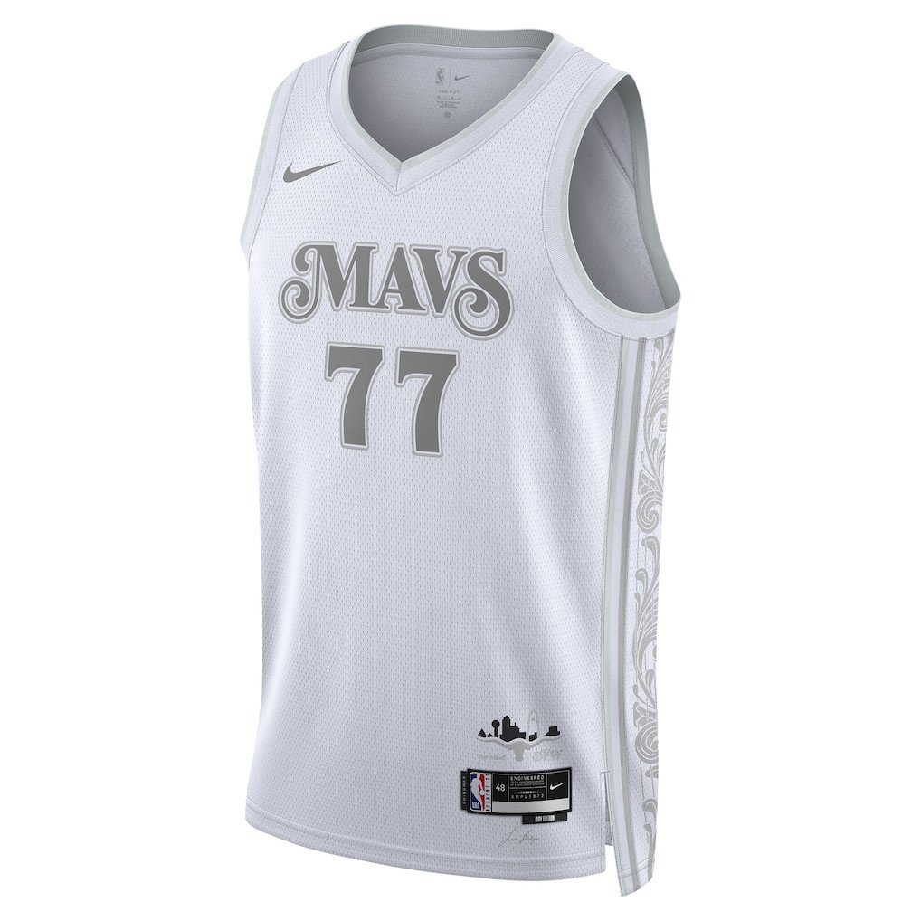 Luka Doncic 77 Dallas Mavericks Unisex 2024/25 Swingman Player City Editio White NBA Jersey Unisex