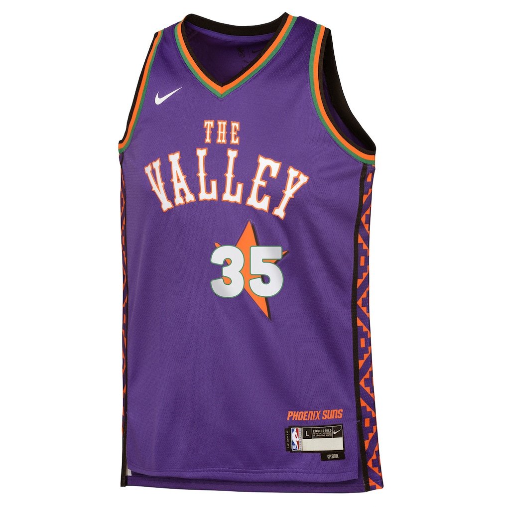 Kevin Durant 35 Phoenix Suns 2024/25 Swingman Playe City Edition Purple NBA Jersey Youth