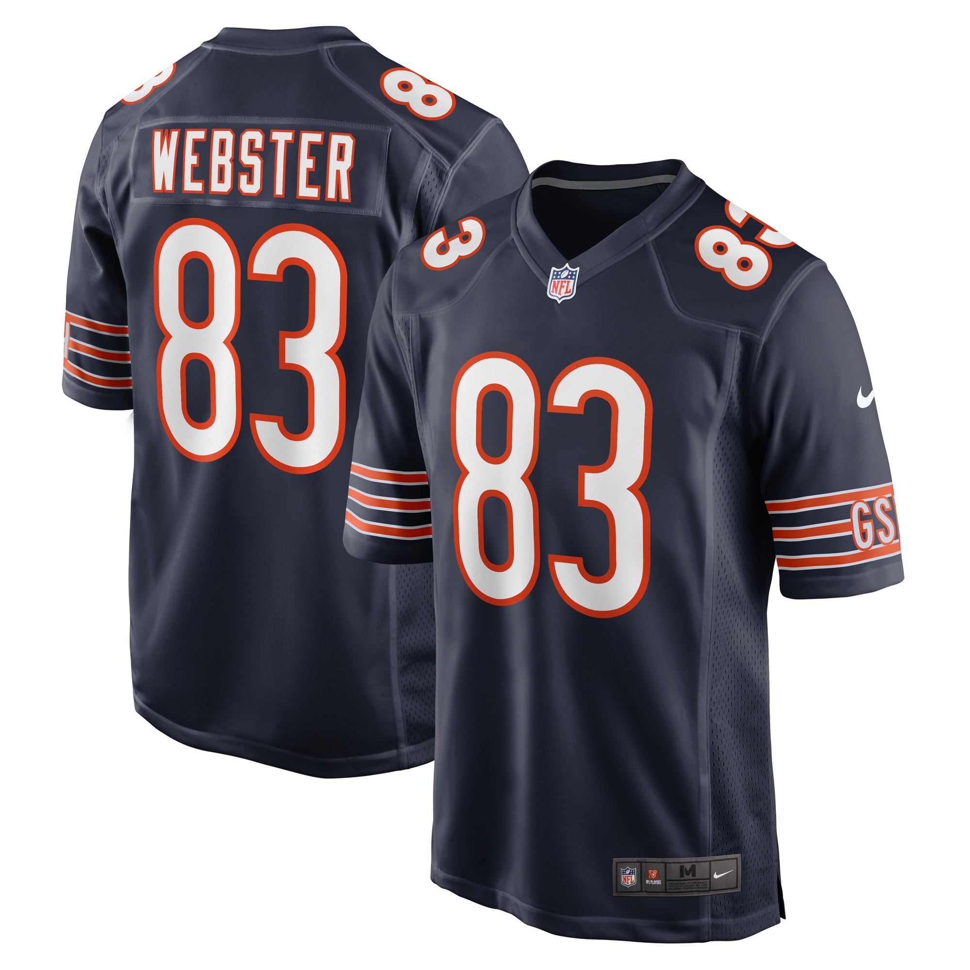 Chicago Bears Nsimba Webster Navy Team Game NFL Jersey Men's