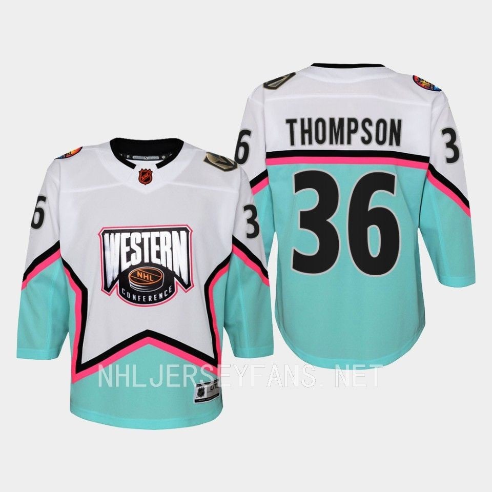 Logan Thompson 36 Vegas Golden Knights 2023 All Star Western Conference White NHL Jersey Men's
