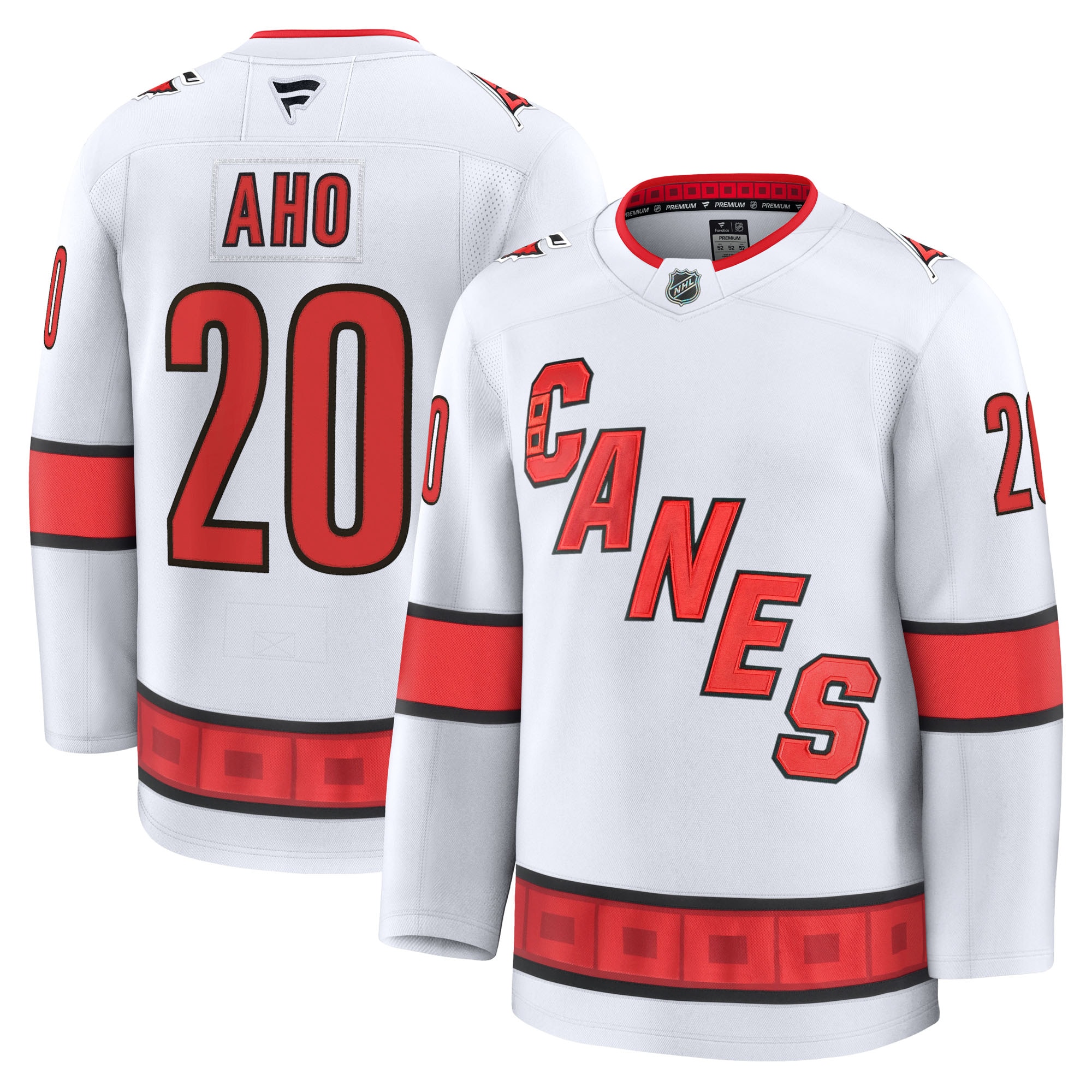 Carolina Hurricanes Sebastian Aho White Away Premium NHL Jersey Men's