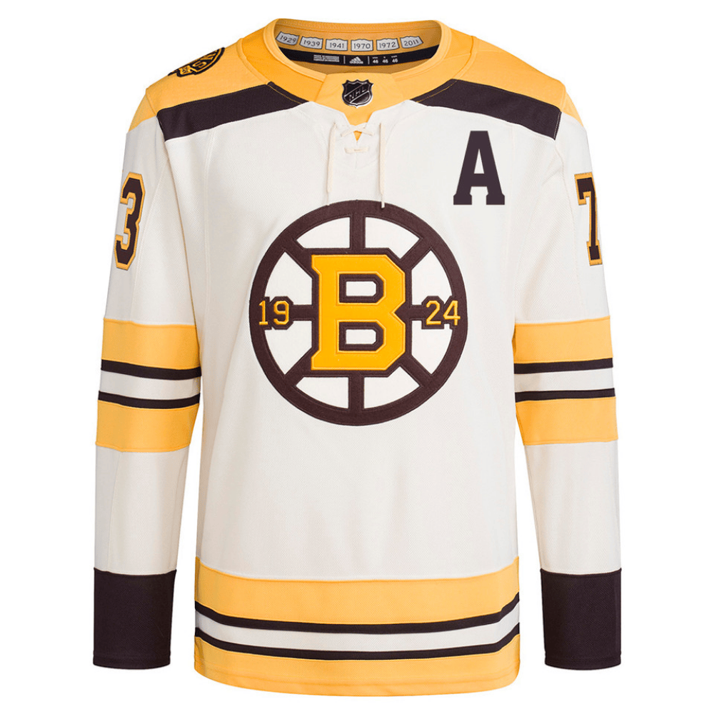Charlie McAvoy 73 Boston Bruins 100th Anniversary Primegreen Third Cream NHL Jersey Men's