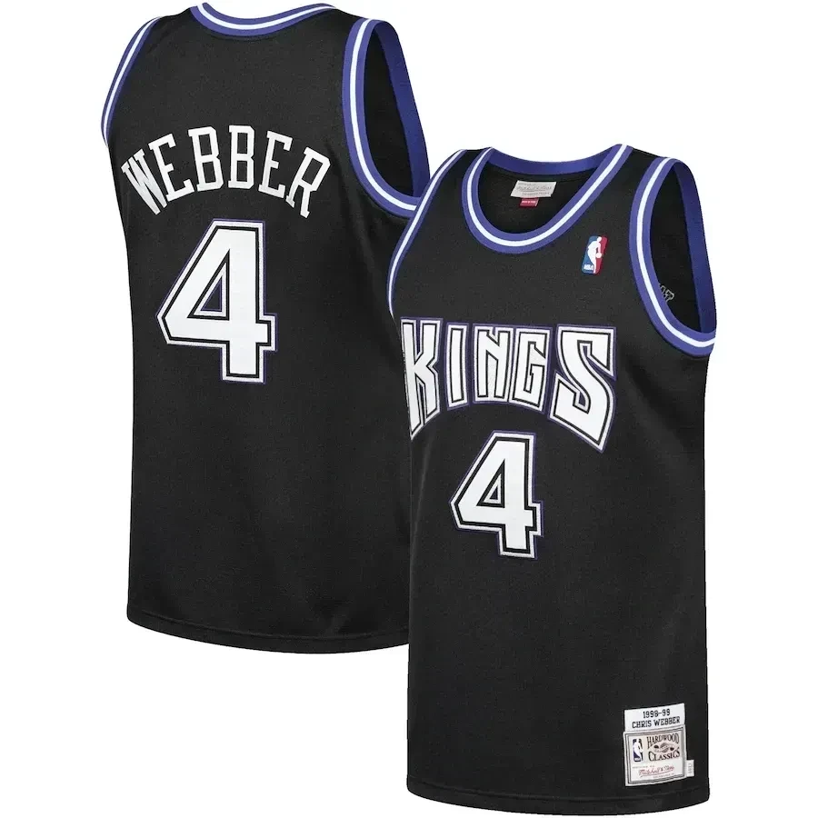Chris Webber Sacramento Kings Mitchell Ness 1998-99 Hardwood Classics Black NBA Jersey Men's