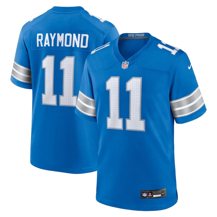 Kalif Raymond 11 Detroit Lions Team Game Blue NFL Jersey Men's