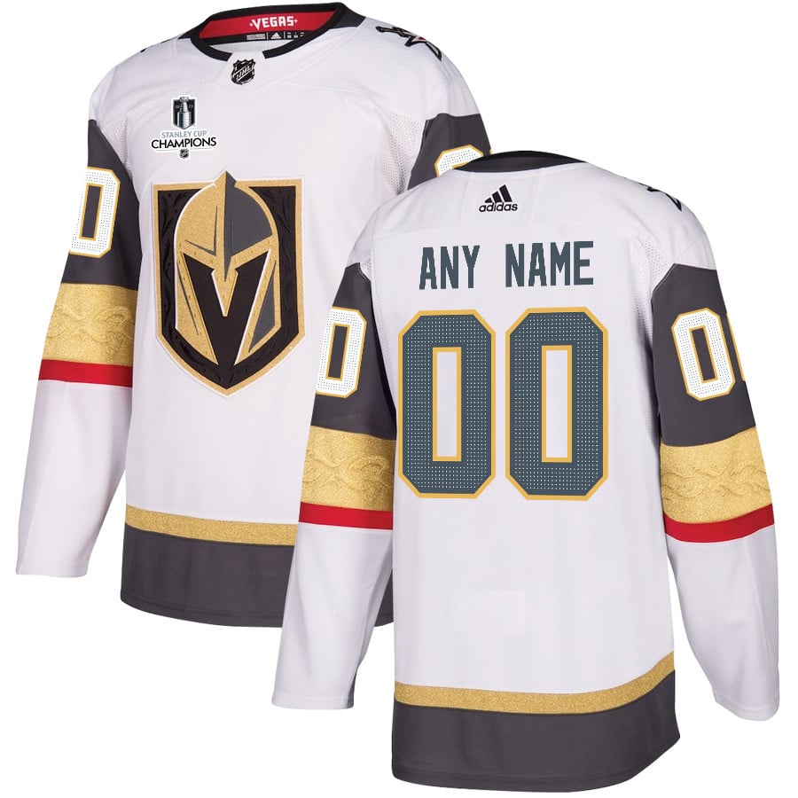 Vegas Golden Knights Stanley Cup 2023 Champions Patch Away Breakaway Custom White NHL Jersey Men's