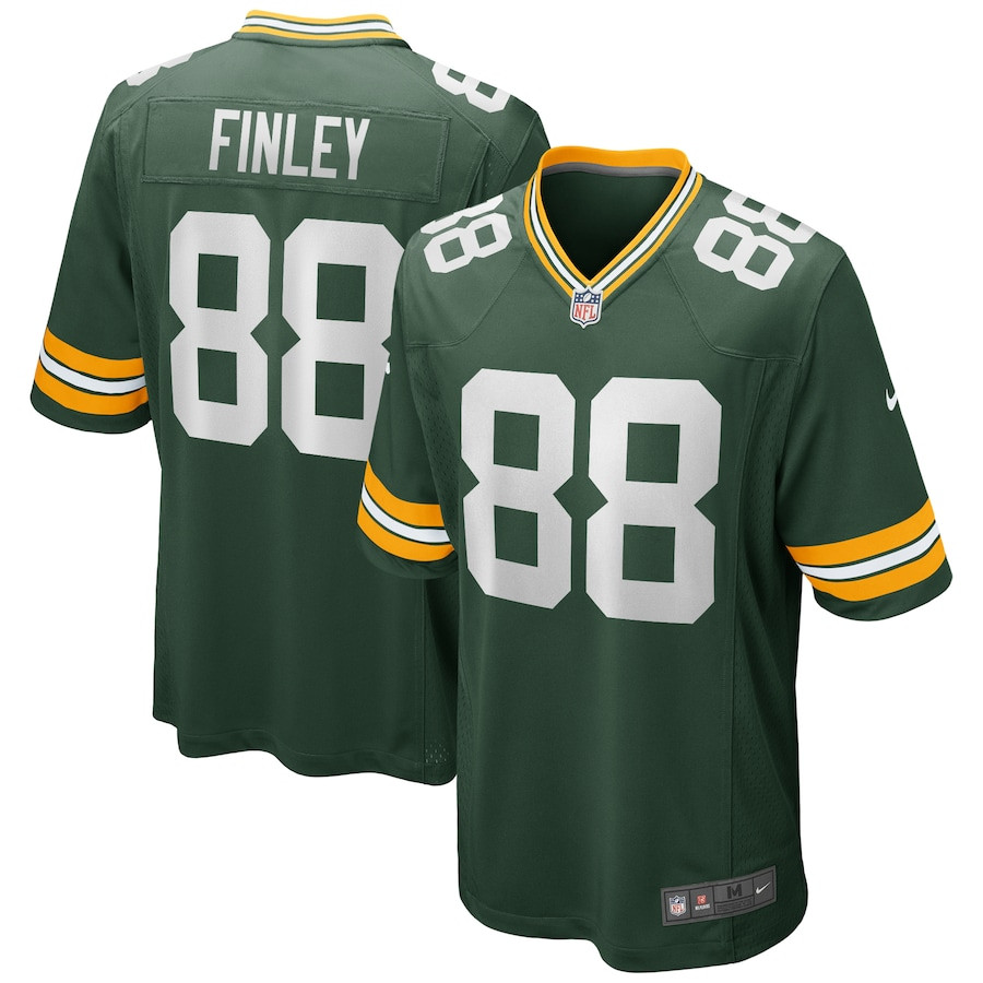 Jermichael Finley 88 Green Bay Packers Game Retired Green NFL Jersey Men's