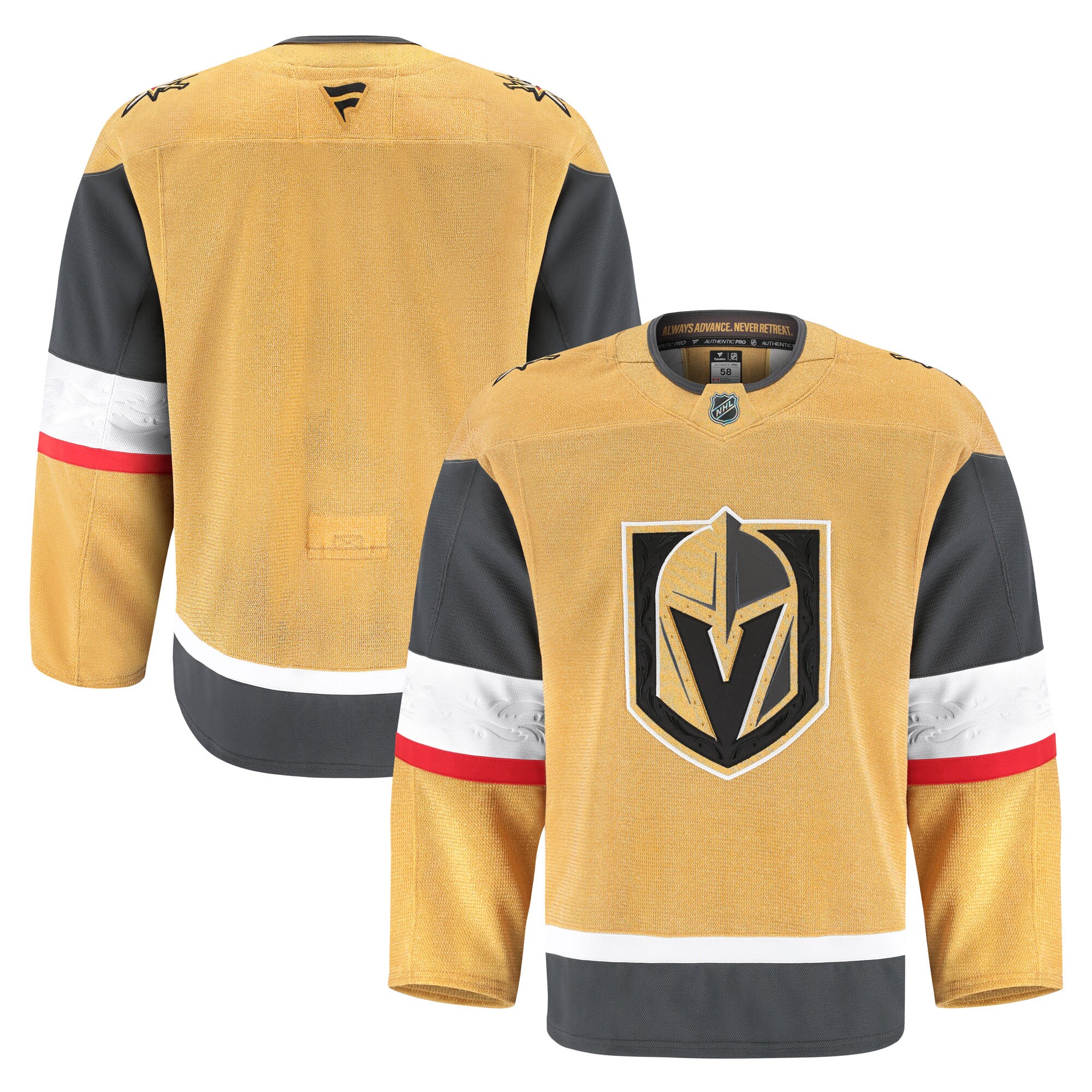 Vegas Golden Knights Gold Home Pro NHL Jersey Men's