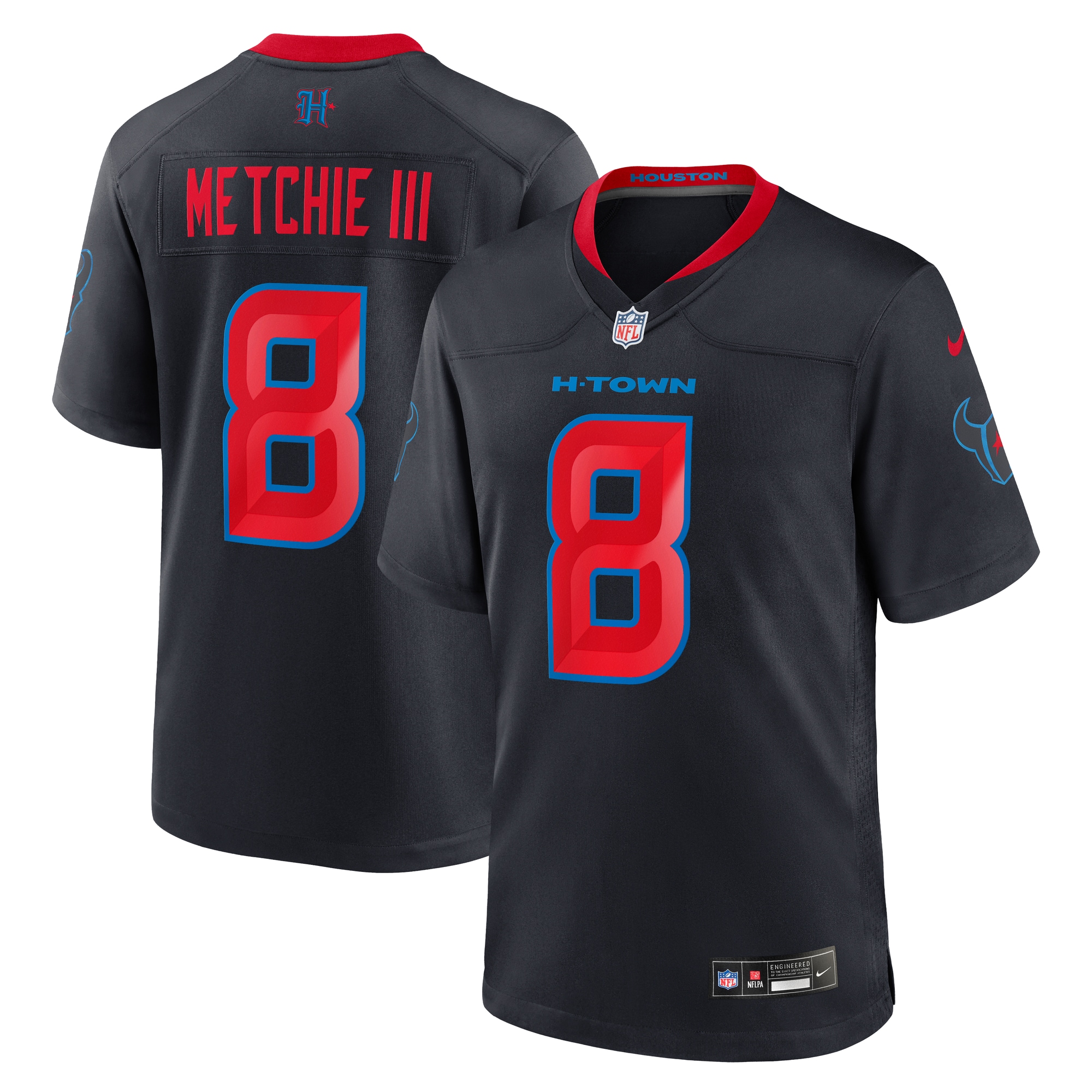 Houston Texans John Metchie III Navy 2nd Alternate Game NFL Jersey Men's