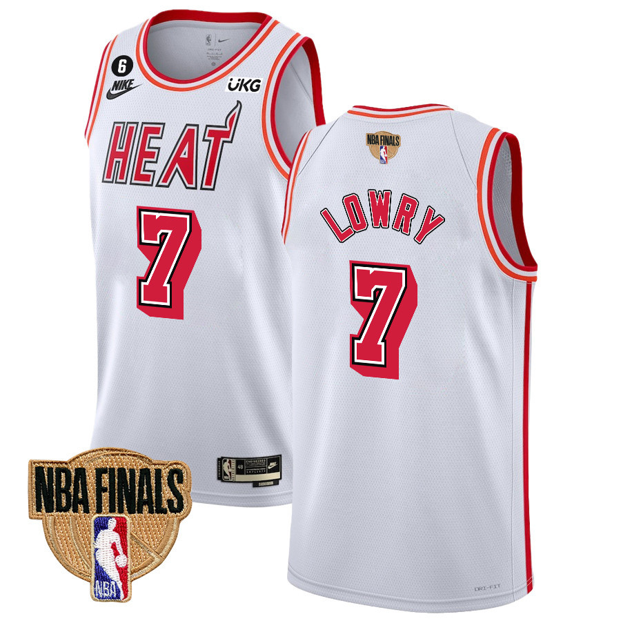 Kyle Lowry 7 Miami Heat Final Champions 2023 Swingman Classic Editio White NBA Jersey Men's