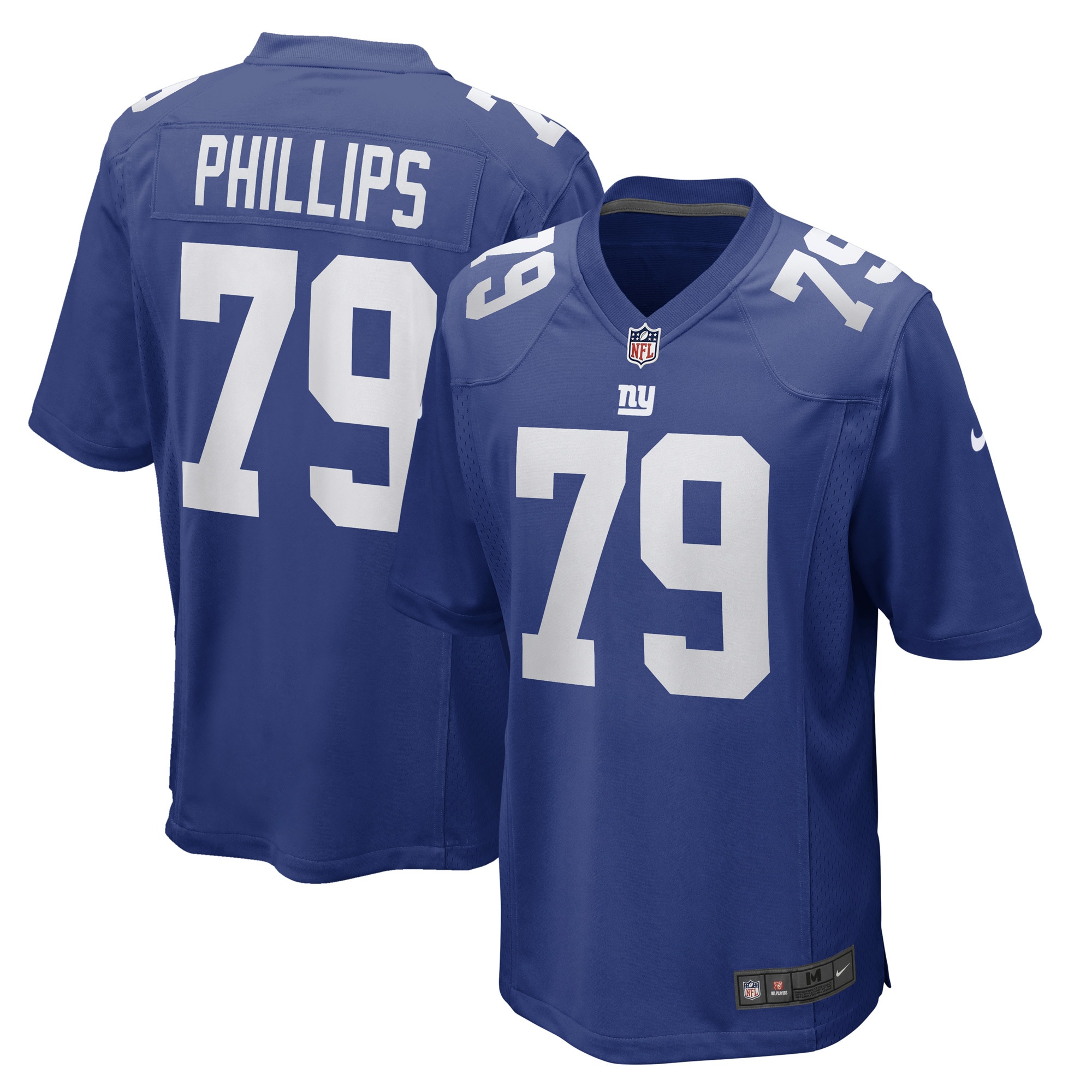 New York Giants Tyre Phillips Royal Game Player NFL Jersey Men's