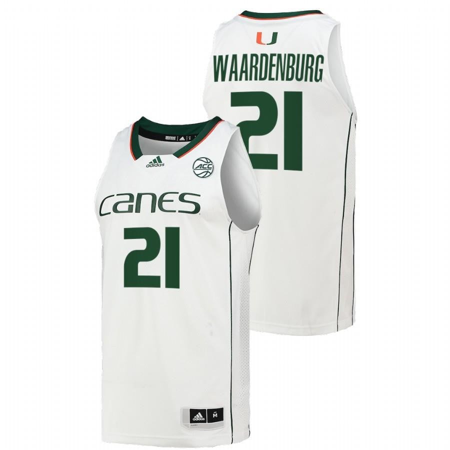 Miami Hurricanes Sam Waardenburg 21 202 White College NCAA Jersey Men's
