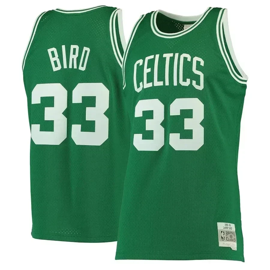 Larry Bird Boston Celtics Mitchell Ness 1985-86 Hardwood Classics Swingman Kelly Green NBA Jersey Men's