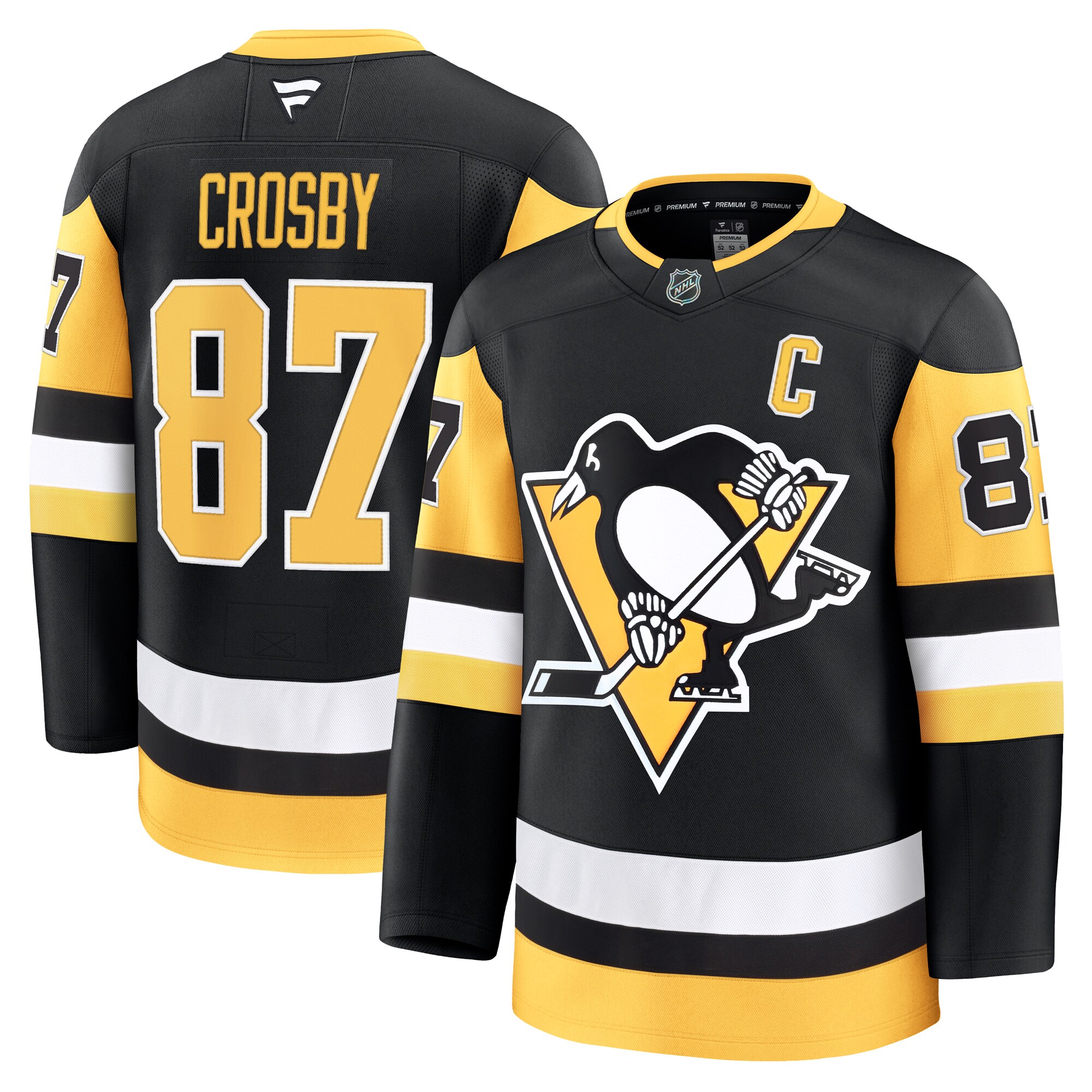Pittsburgh Penguins Sidney Crosby Black Home Premium NHL Jersey Men's