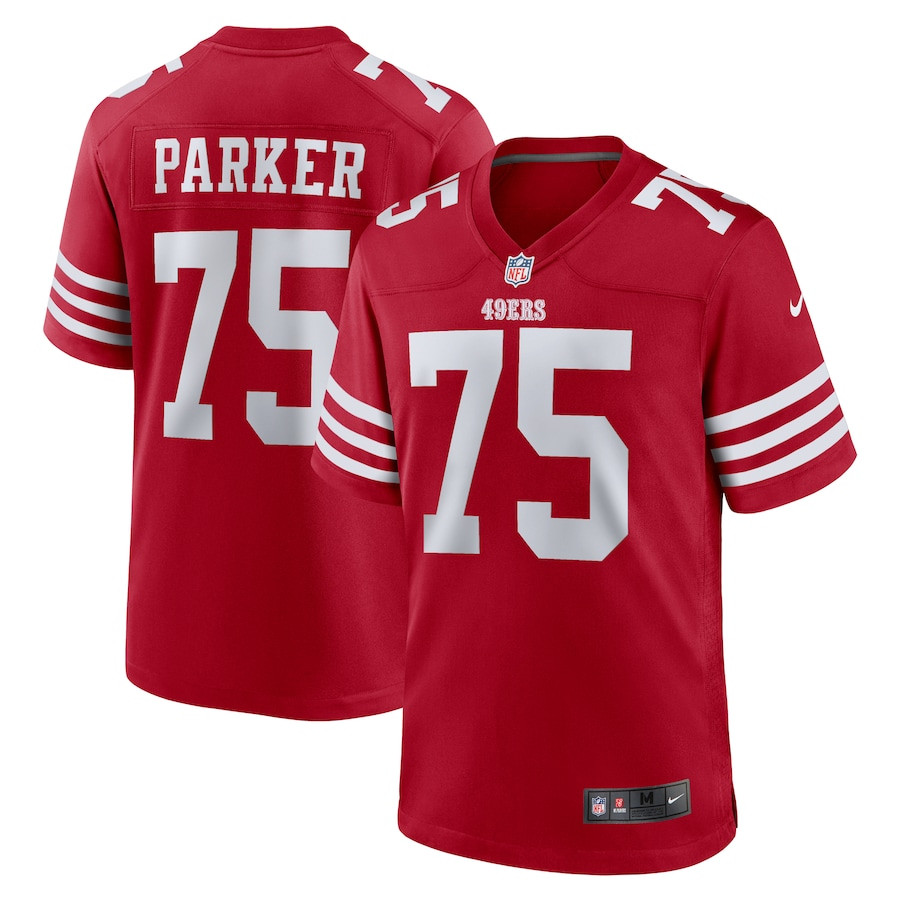 Brandon Parker 75 San Francisco 49ers Team Game Scarlet NFL Jersey Men's