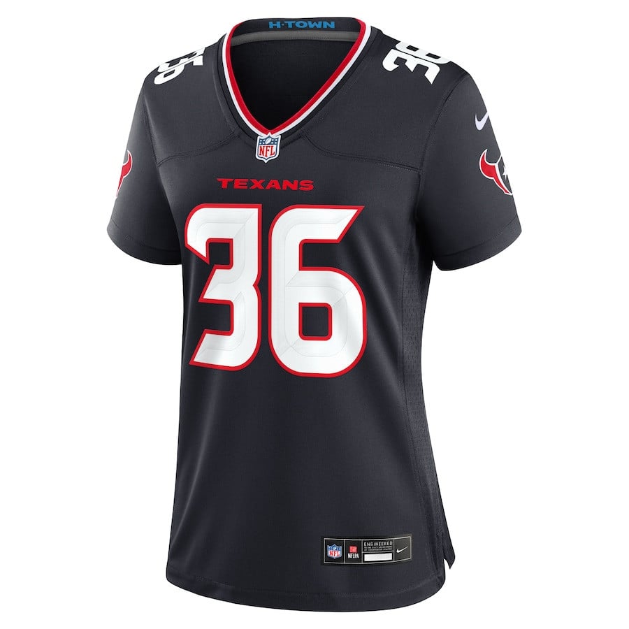 Brandon Hill 36 Houston Texans Team Game Navy NFL Jersey Women's