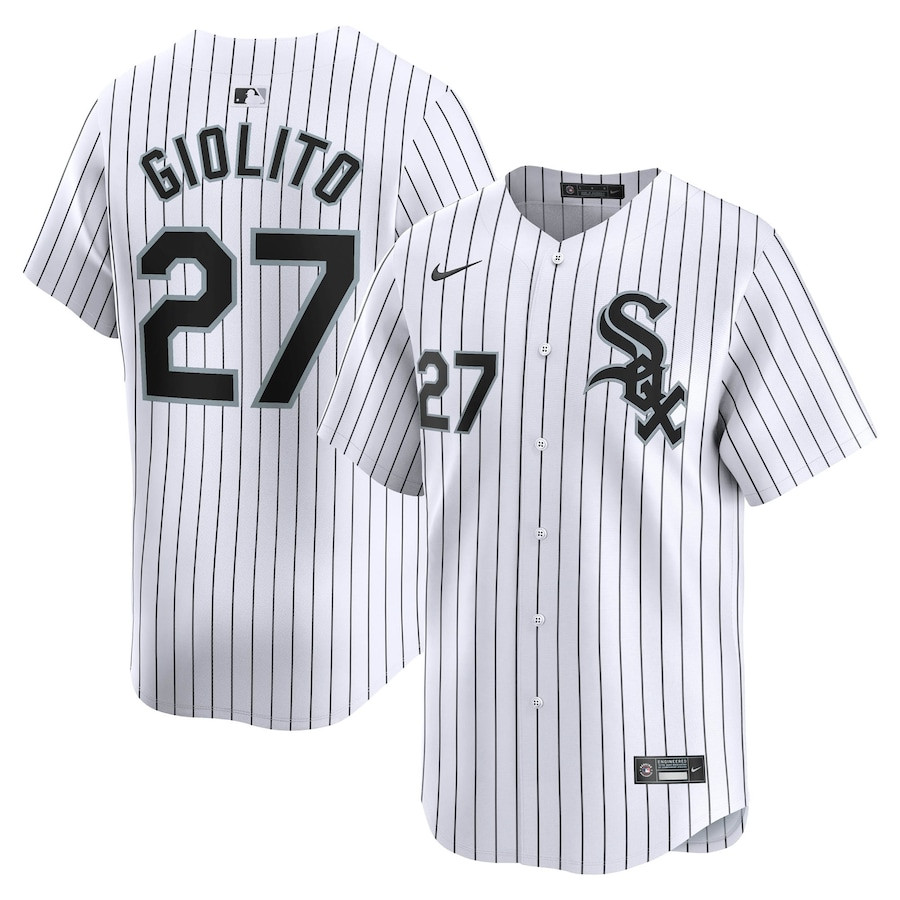 Lucas Giolito 27 Chicago White Sox Home Limited Player White MLB Jersey Men's