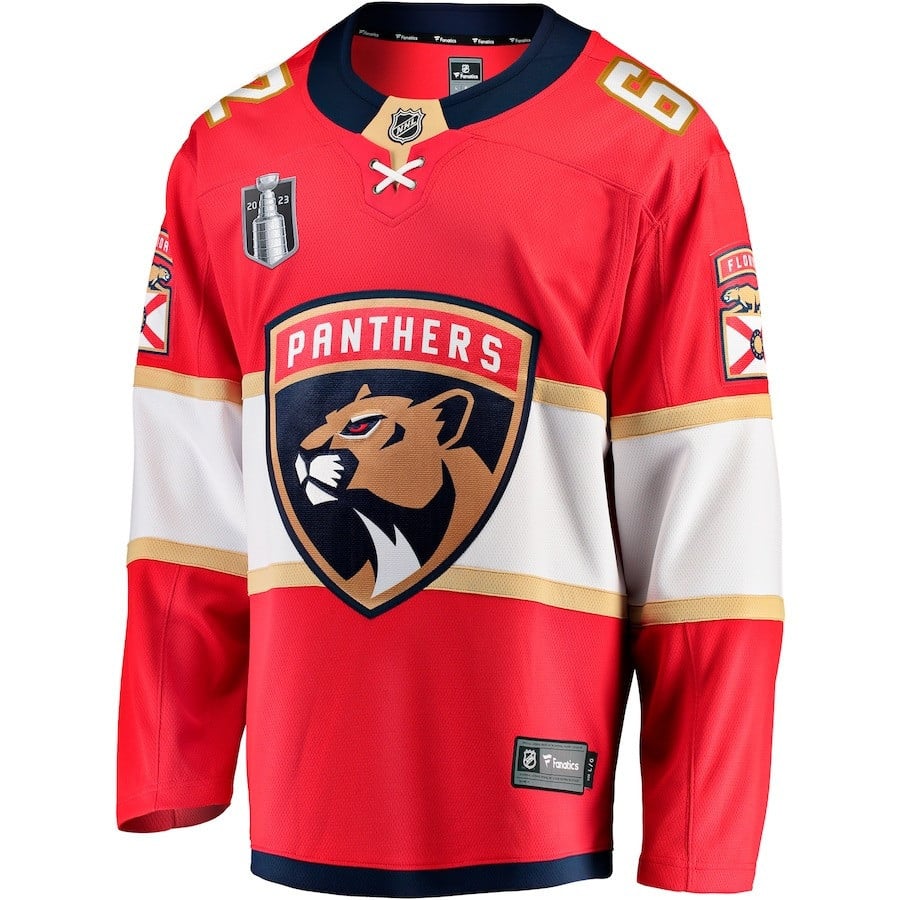 Brandon Montour 62 Florida Panthers 2023 Stanley Cup Final Home Breakaway Player Red NHL Jersey Men's