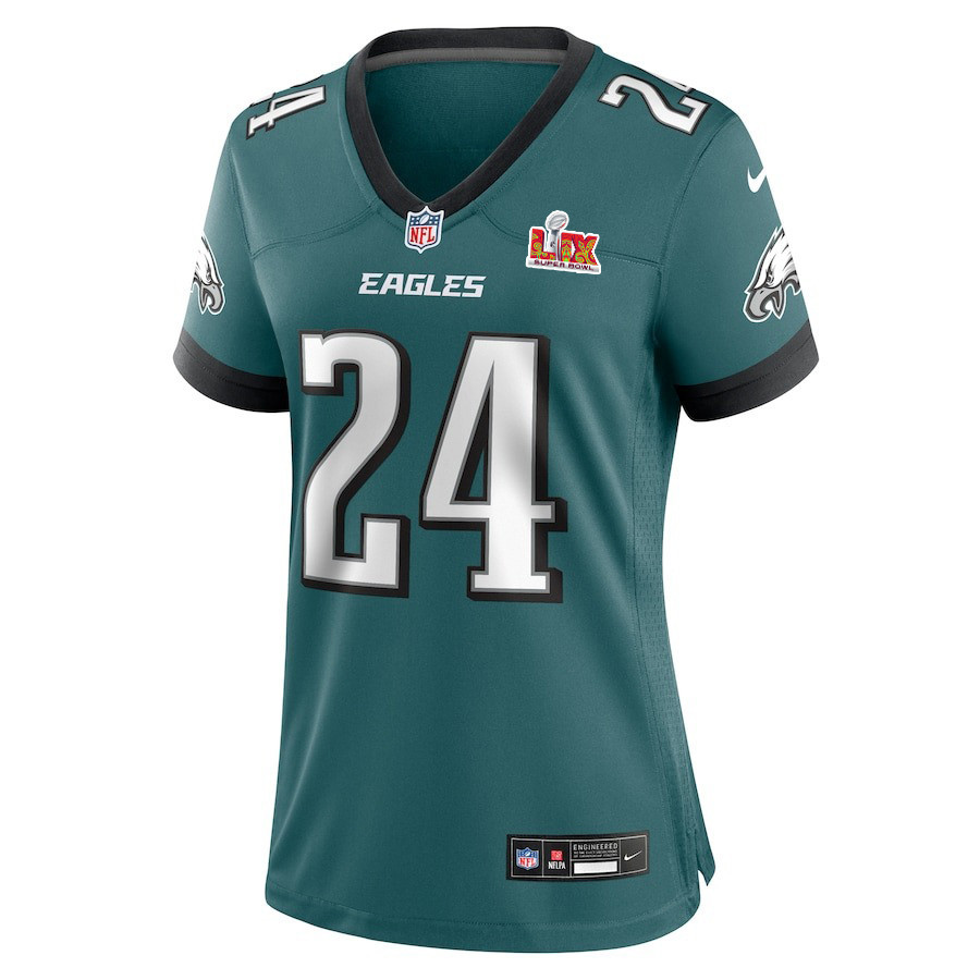 James Bradberry IV #24 Philadelphia Eagles Super Bowl LIX Midnight Green NFL Jersey Women's