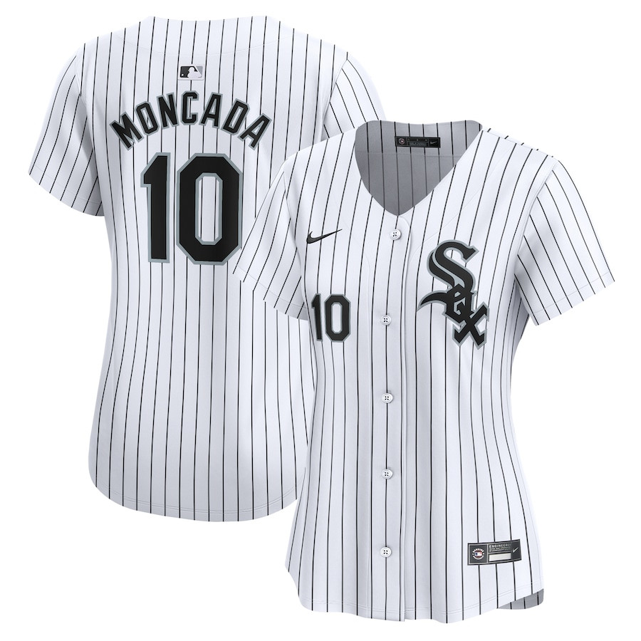 Yoan Moncada 10 Chicago White Sox Home Limited Player White MLB Jersey Women's