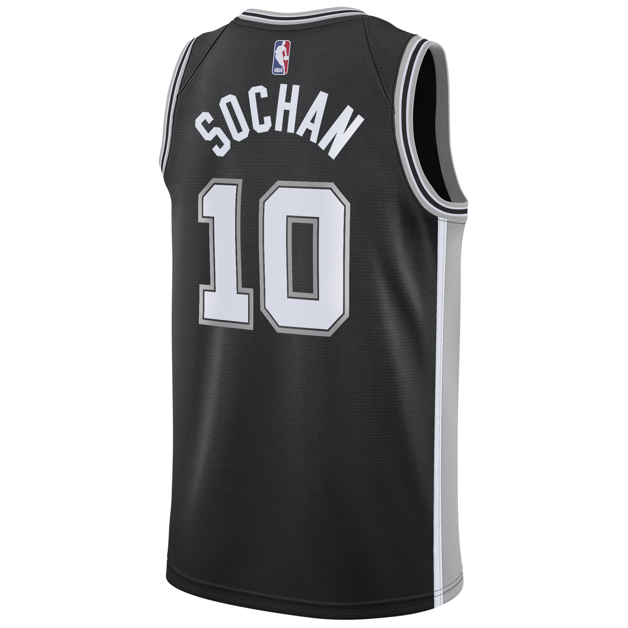 San Antonio Spurs Icon Edition Swingman Black Jeremy Sochan NBA Jersey Men's