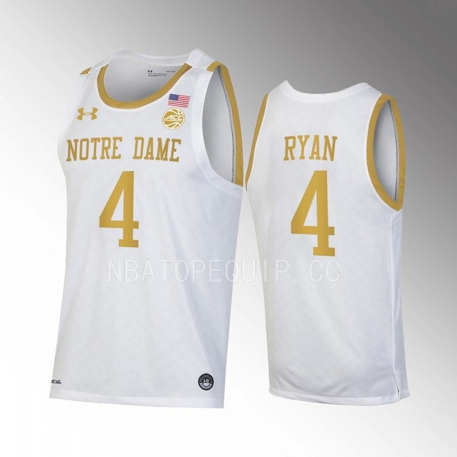 Matt Ryan 4 Notre Dame Fighting Iris White NCAA Jersey Men's