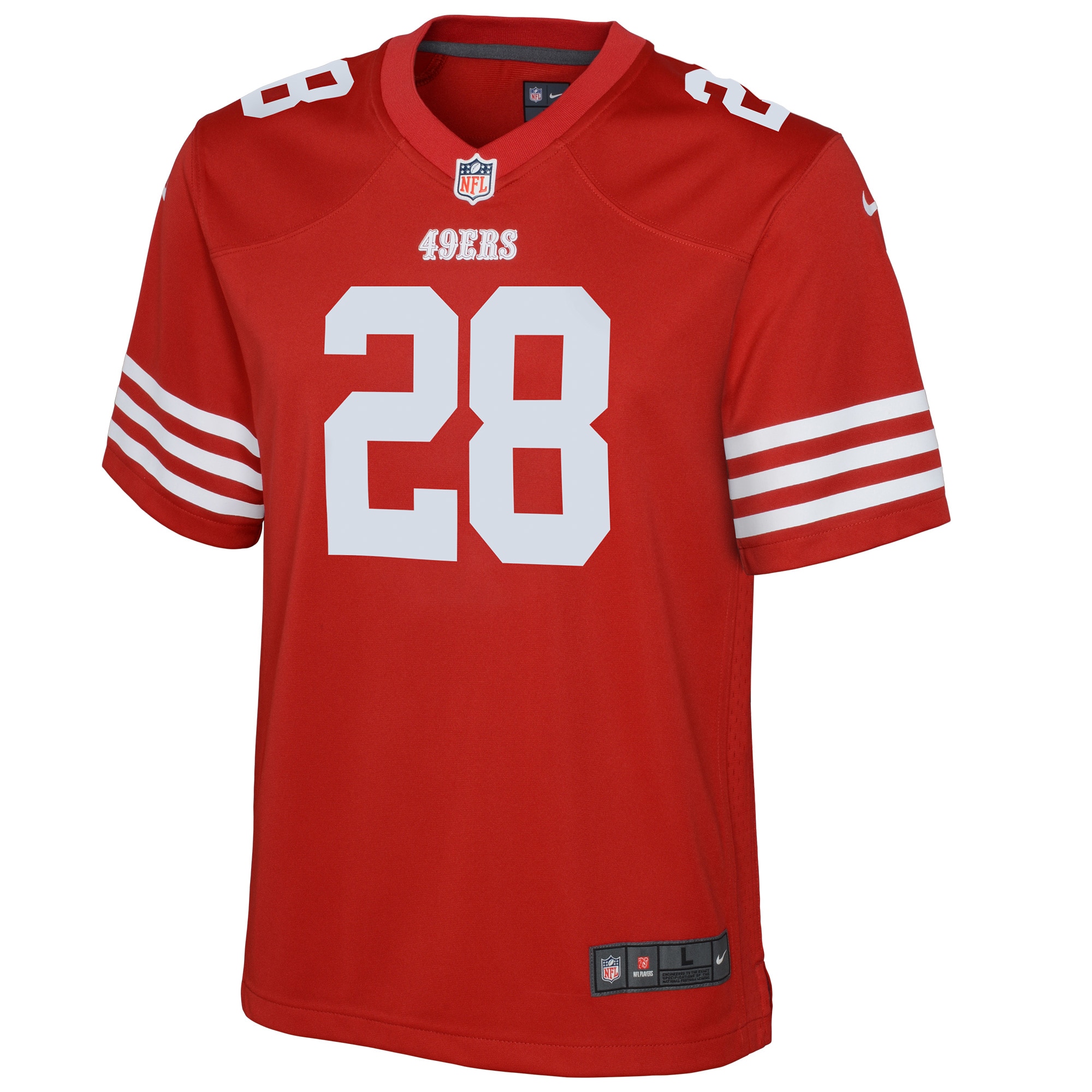 San Francisco 49ers Trey Sermon Scarlet Game NFL Jersey Youth