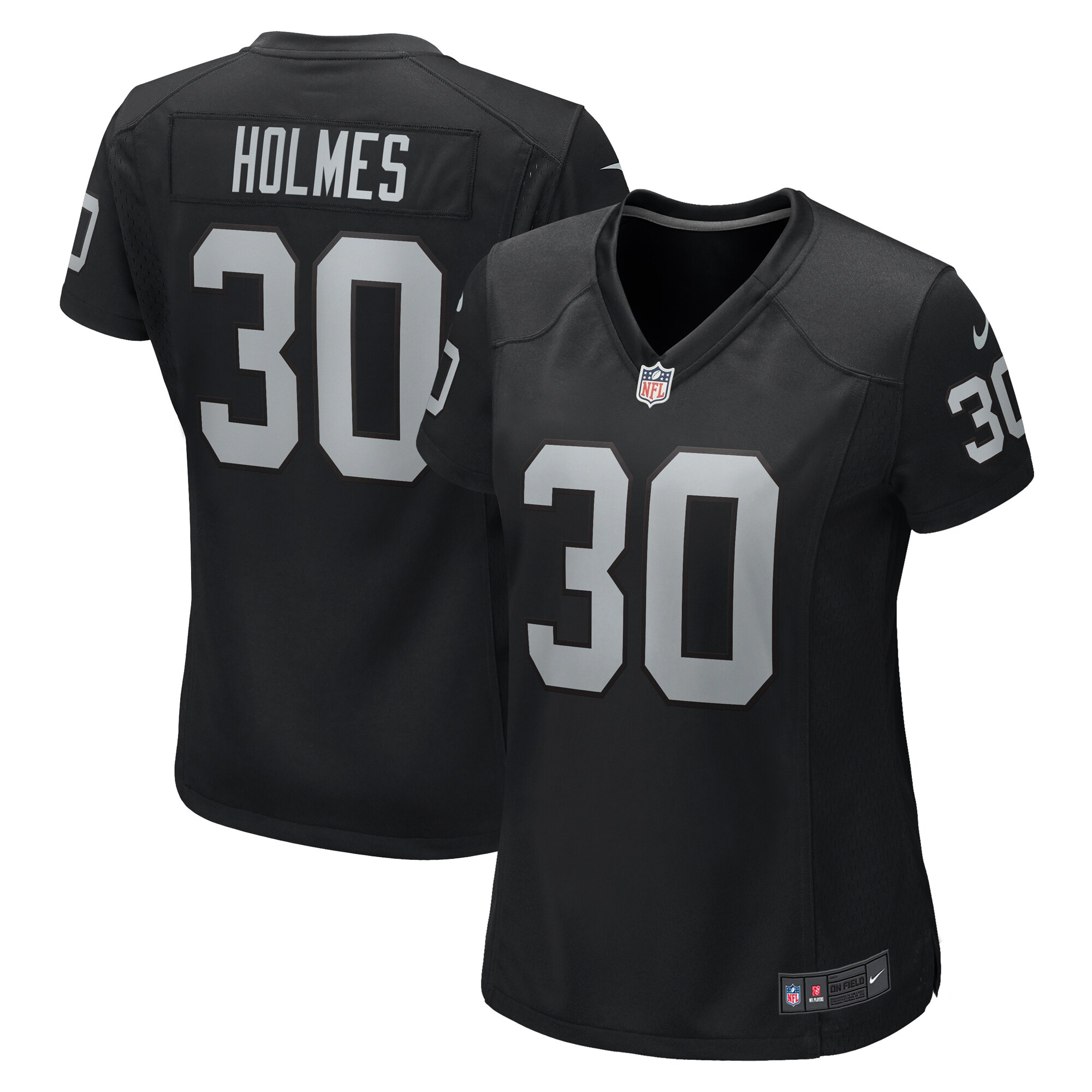 Las Vegas Raiders Darnay Holmes Black Game NFL Jersey Women's