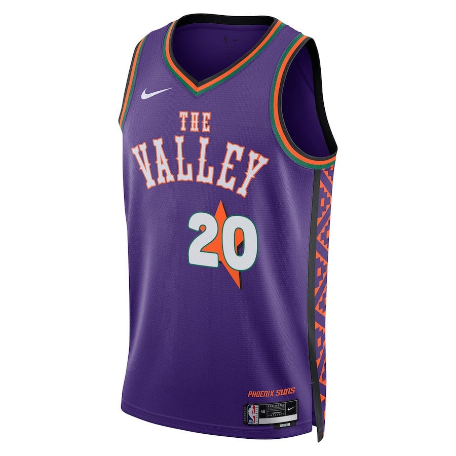 Jusuf Nurkic 20 Phoenix Suns Unisex 2024/25 Swingman Player City Edition Purple NBA Jersey Unisex