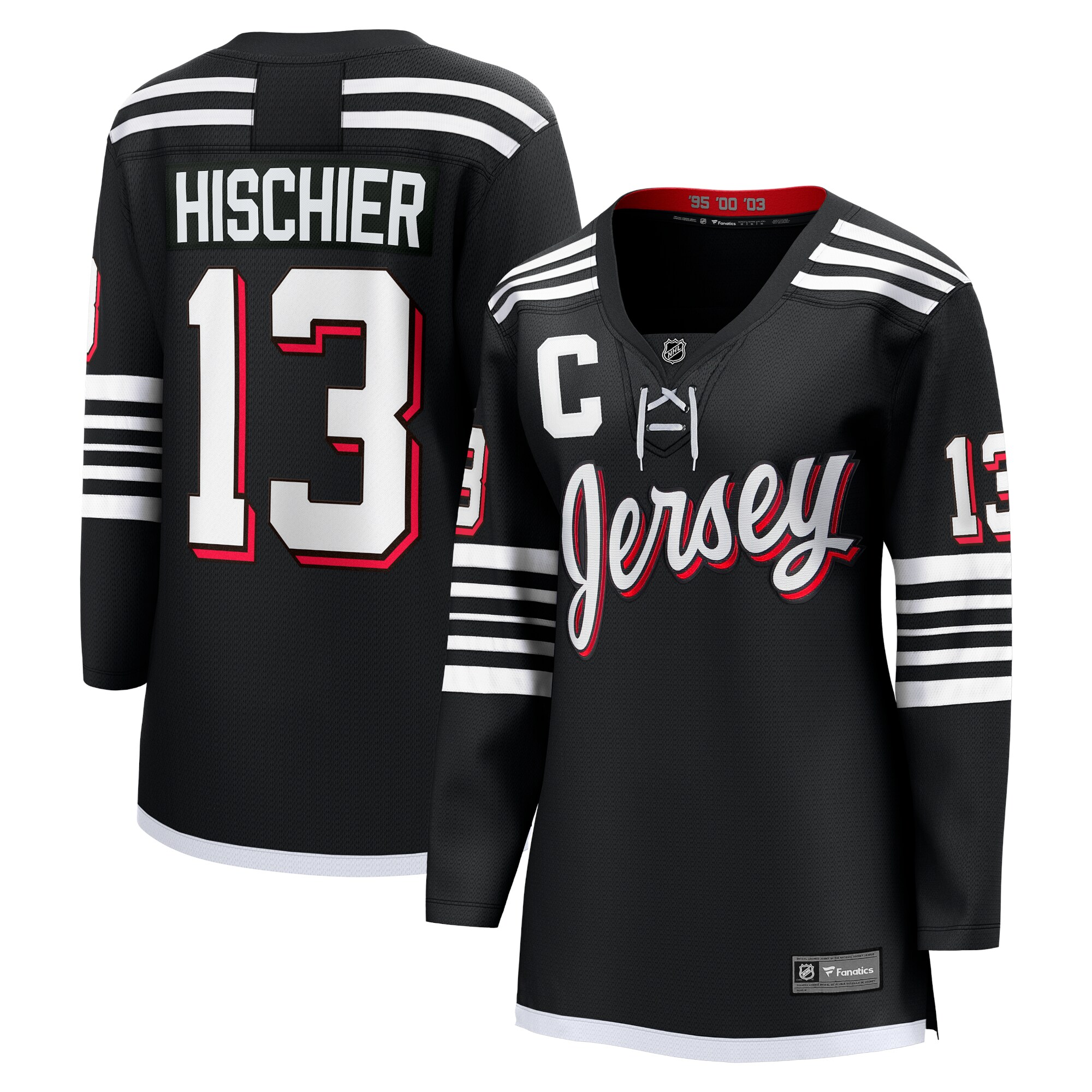 New Jersey Devils Nico Hischier Black Alternate Premier Breakaway Player NHL Jersey Women's