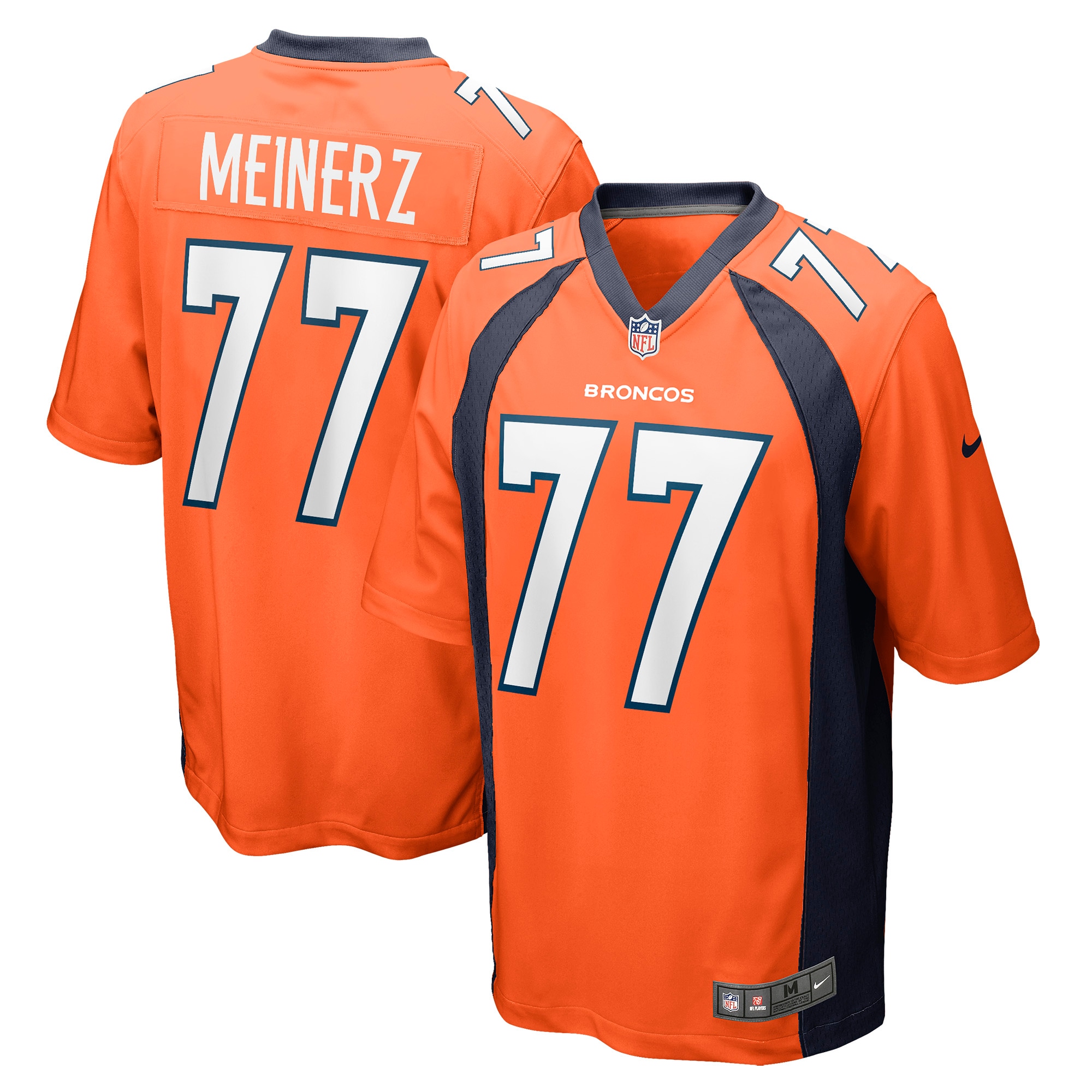 Denver Broncos Quinn Meinerz Orange Game NFL Jersey Men's