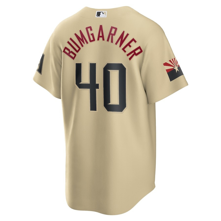 Madison Bumgarner 40 Arizona Diamondbacks City Connect Sand MLB Jersey Men's
