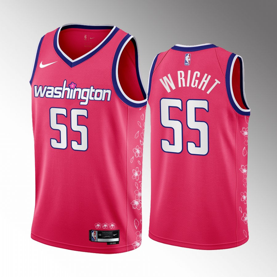 Washington Wizards Delon Wright 55 Cherry Blossom City Pink NBA Jersey Men's